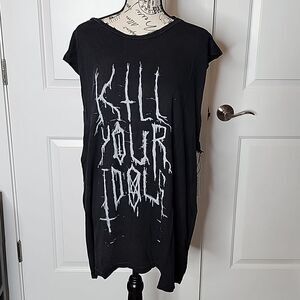 NWT 24hrs Kill Your Idol Overdyed & Vintage wash Tee Size XXL